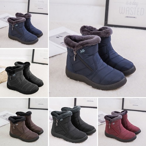 Damen flache winterstiefel - winterstiefel, |