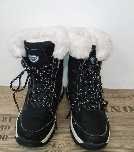 Damen winterschuhe schwarz - schwarz, gr