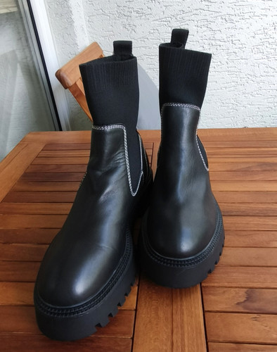 Bershka leder damen boots - leder,